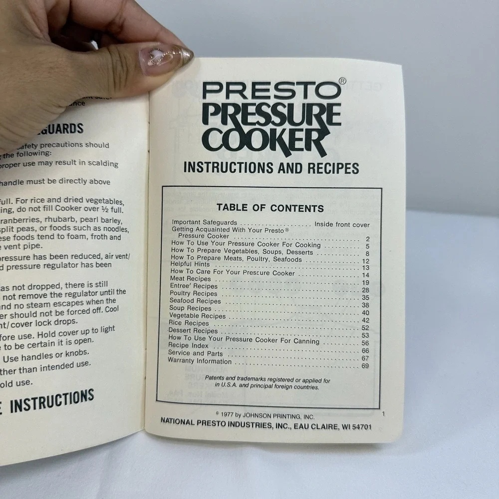 VTG 1977 Presto 4 Qt Pressure Cooker 017/PA4 Aluminum NOS Manual Regulator USA